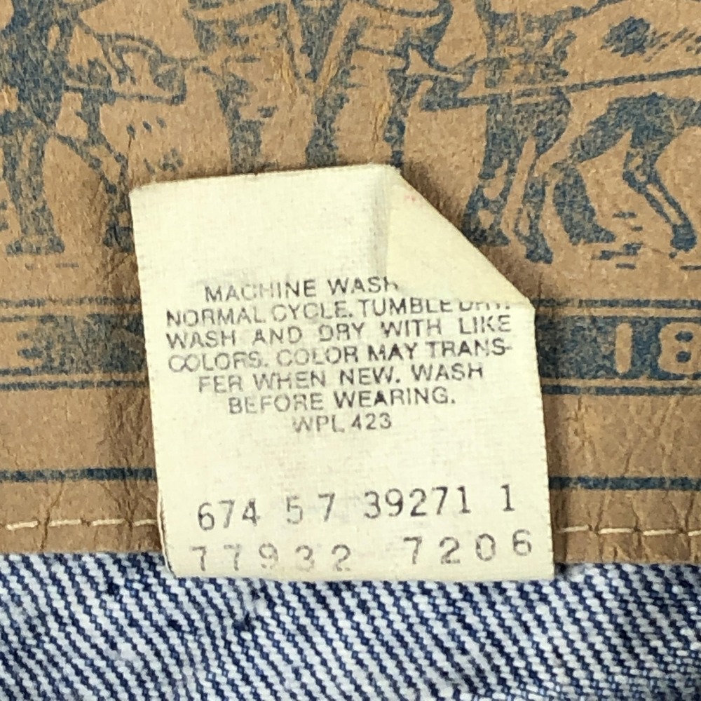 Vintage Levis Coat Womens Medium Blue‎ Denim Corduroy Collar Long Western USA - Picture 6 of 10